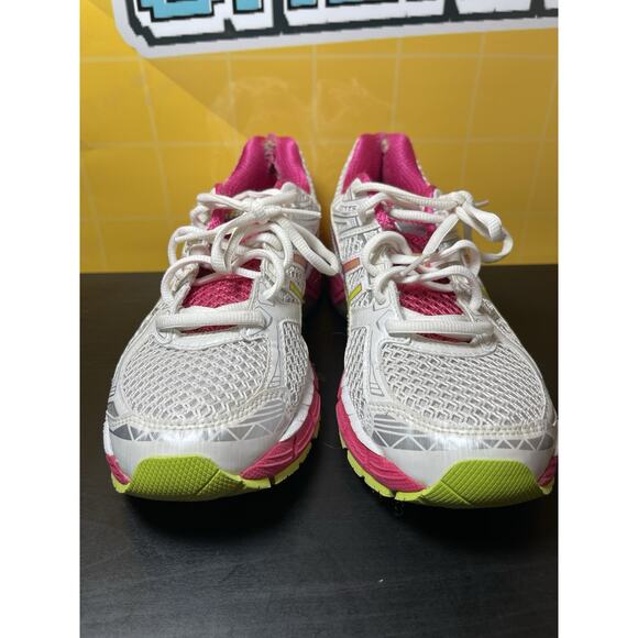 Asics GT 2000 IGS Women's 8 Running Shoes White Pink Yellow T3P8N Fluid Ride - Picture 2 of 8